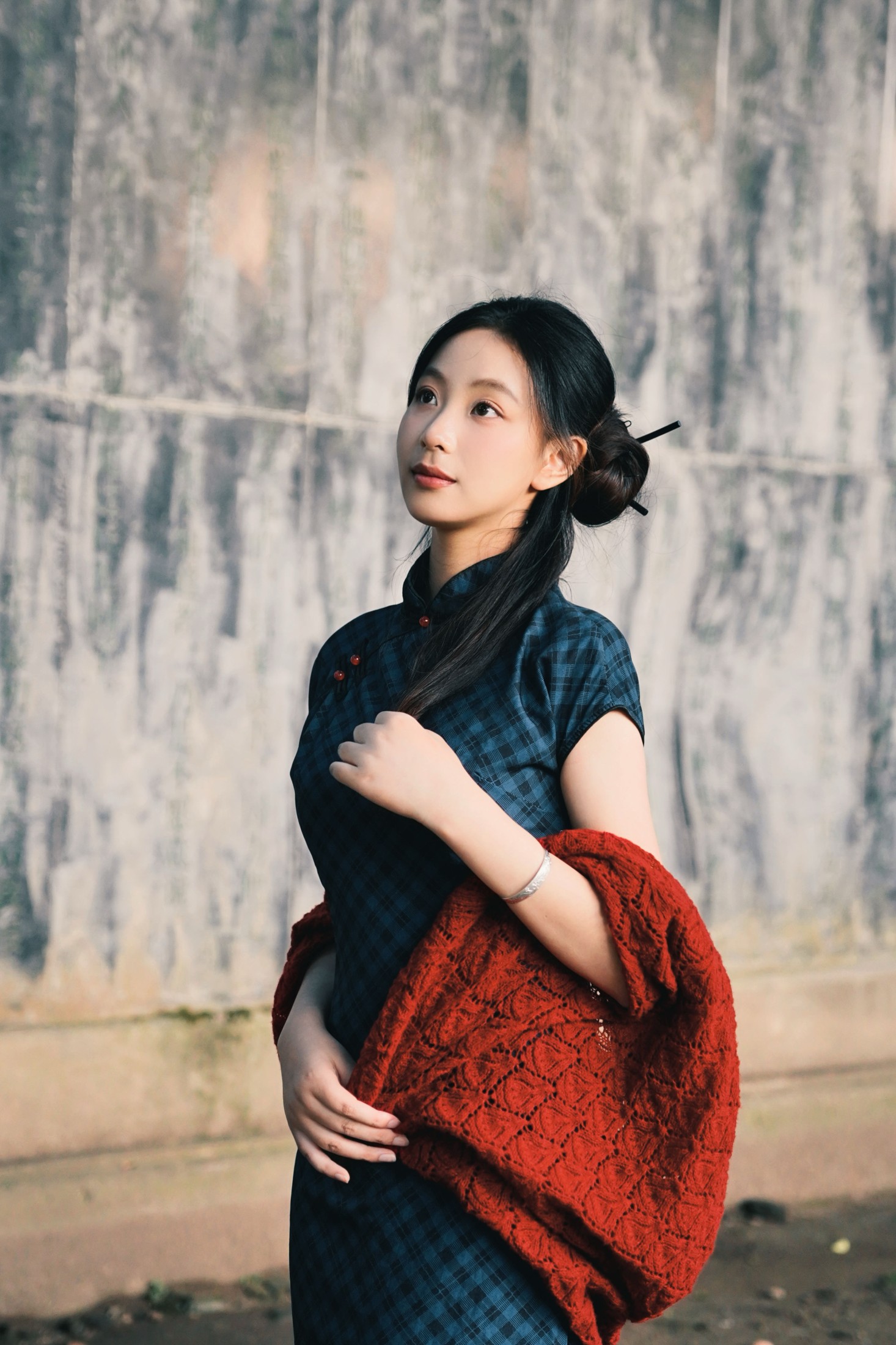 图片[1] - 小u - 《蓝色江南旗袍》[19P] - 机器猫次元 - 机器猫次元
