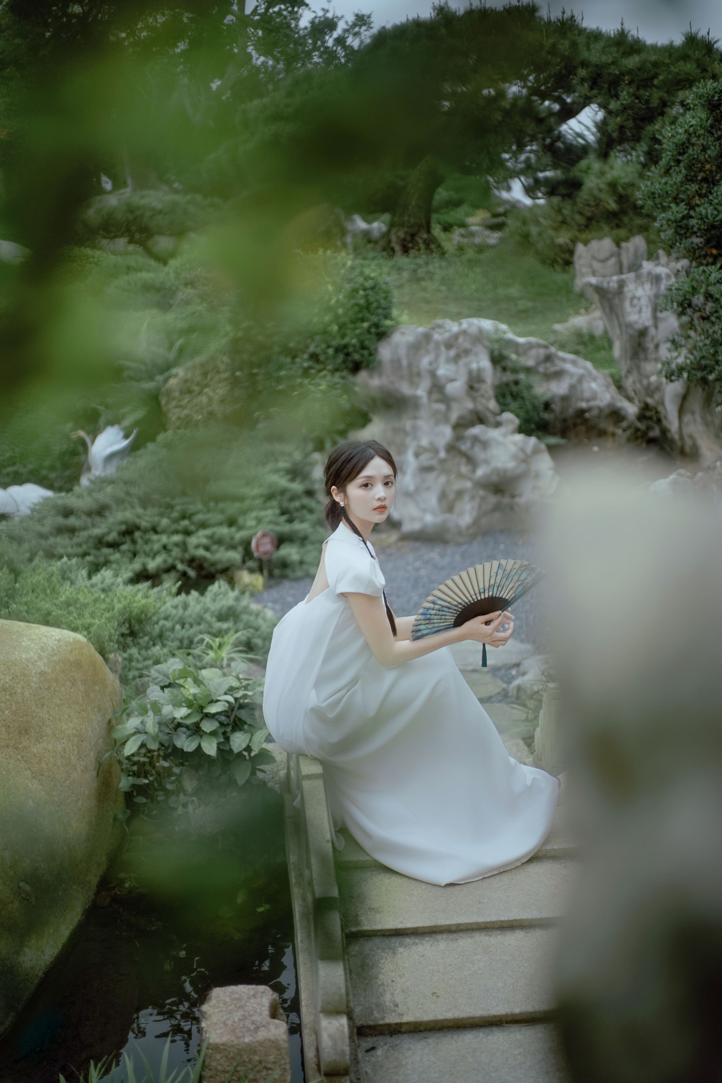 图片[4] - 雨文 - 《白裙映园，锦鲤伴仙踪》[32P] - 机器猫次元 - 机器猫次元