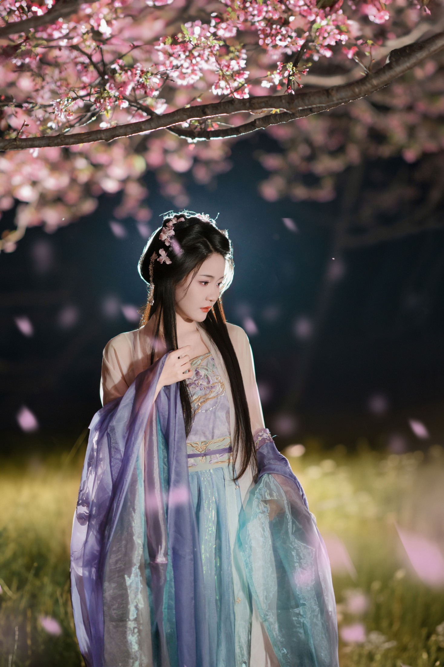 图片[4] - 南栀nz - 《夜樱古风人像拍摄》[14P] - 机器猫次元 - 机器猫次元