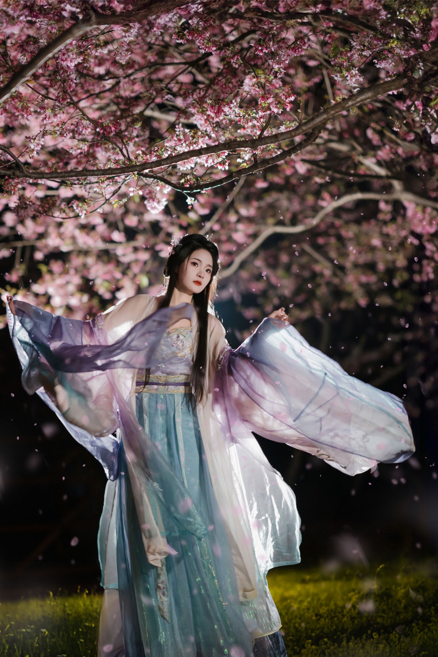 图片[3] - 南栀nz - 《夜樱古风人像拍摄》[14P] - 机器猫次元 - 机器猫次元