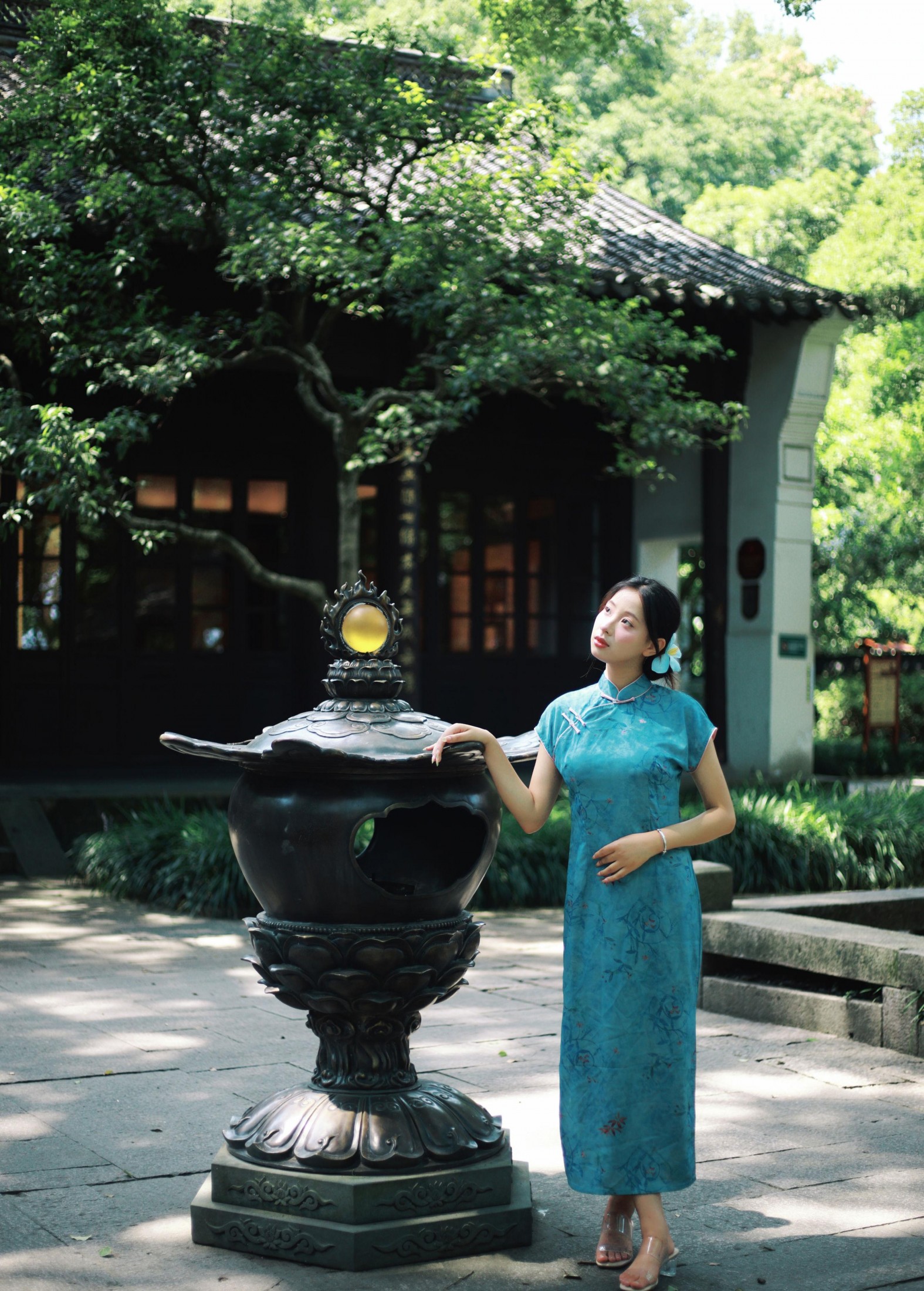 图片[2] - 小u - 《六和塔下的旗袍绿色》[39P] - 机器猫次元 - 机器猫次元