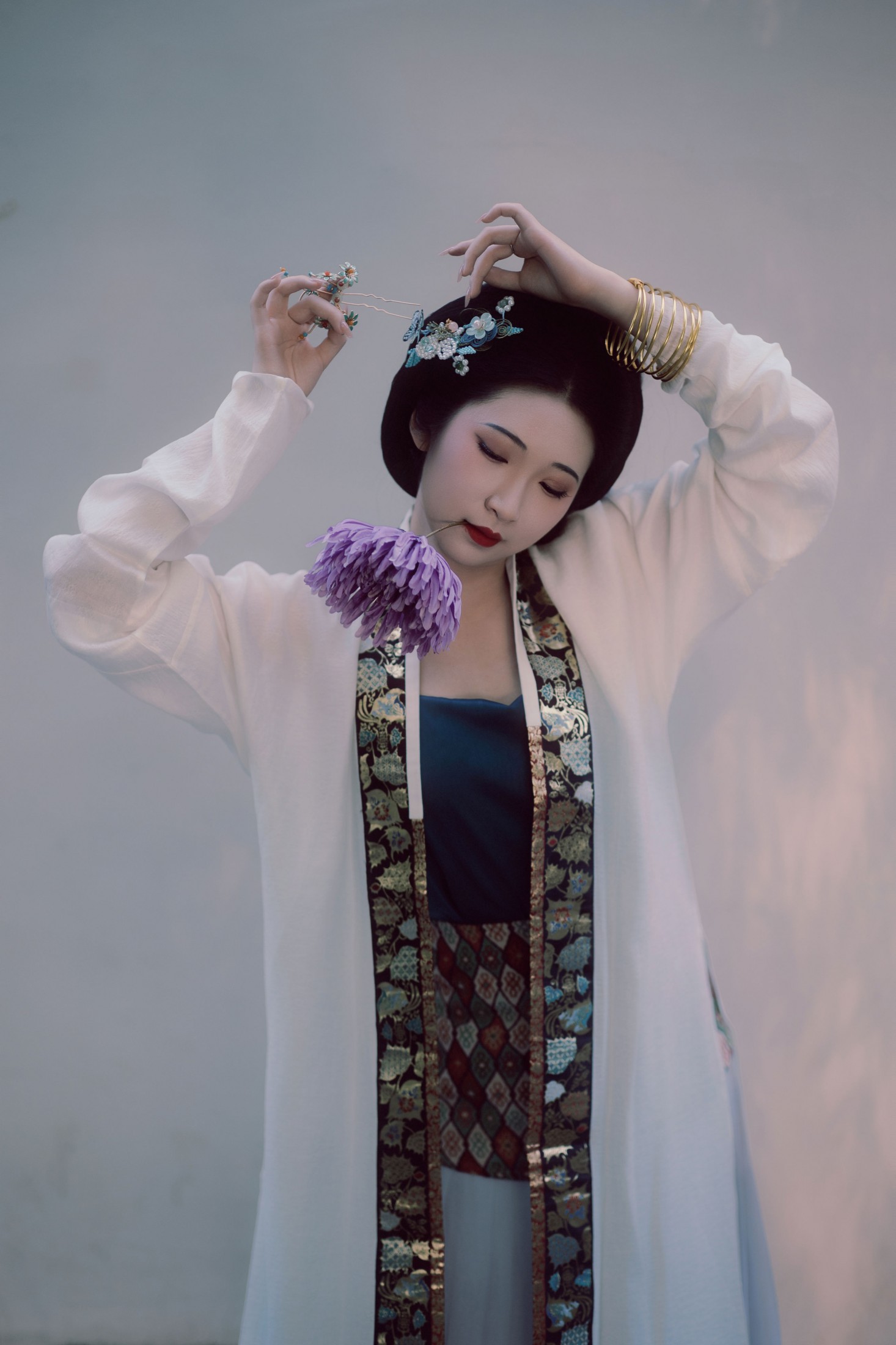 图片[2] - 饮川 - 《仿刘继卣簪花图》[15P] - 机器猫次元 - 机器猫次元