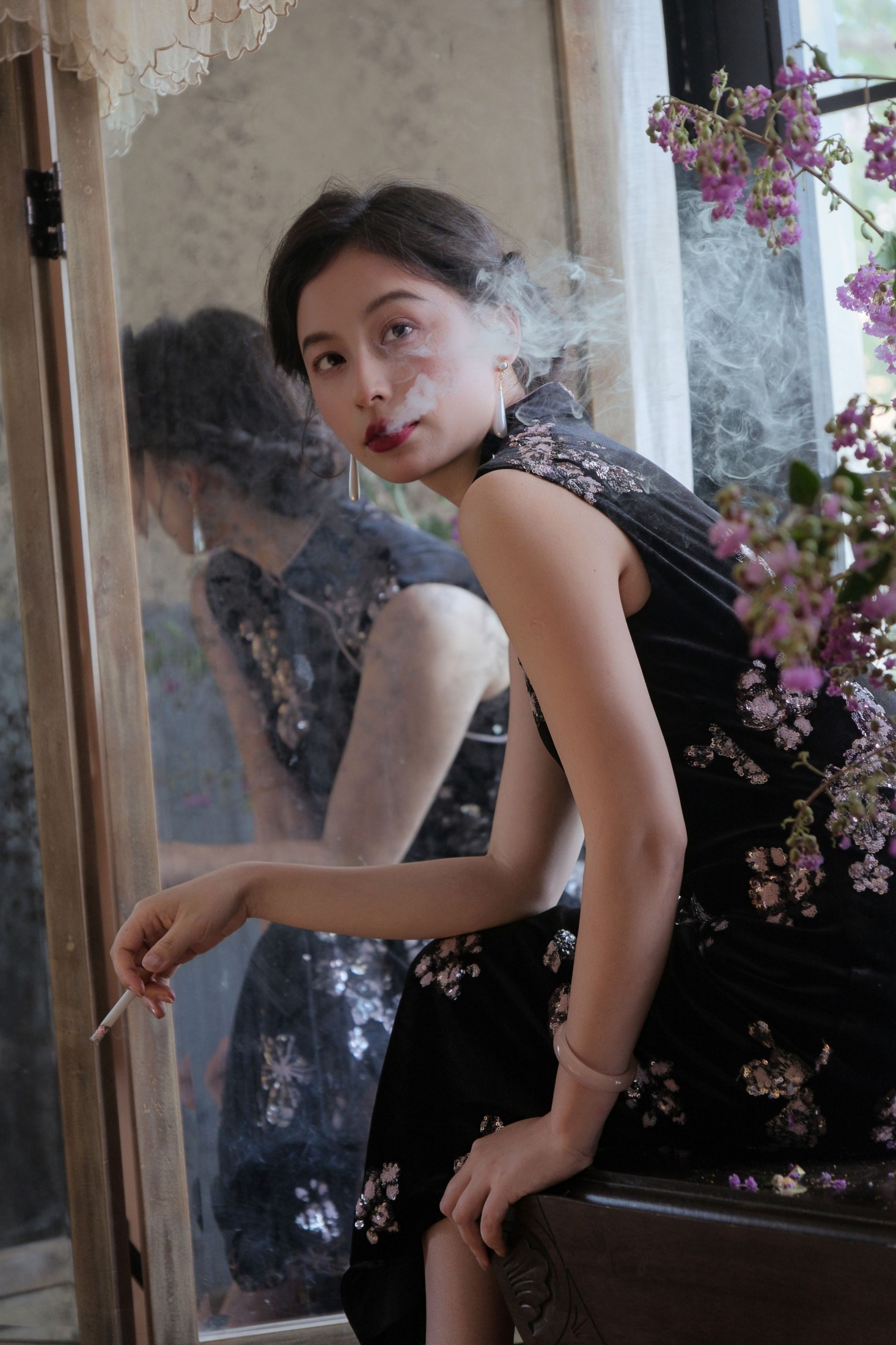 图片[5] - 春山 - 《紫薇轻绽，一抹嫣红入画》[11P] - 机器猫次元 - 机器猫次元