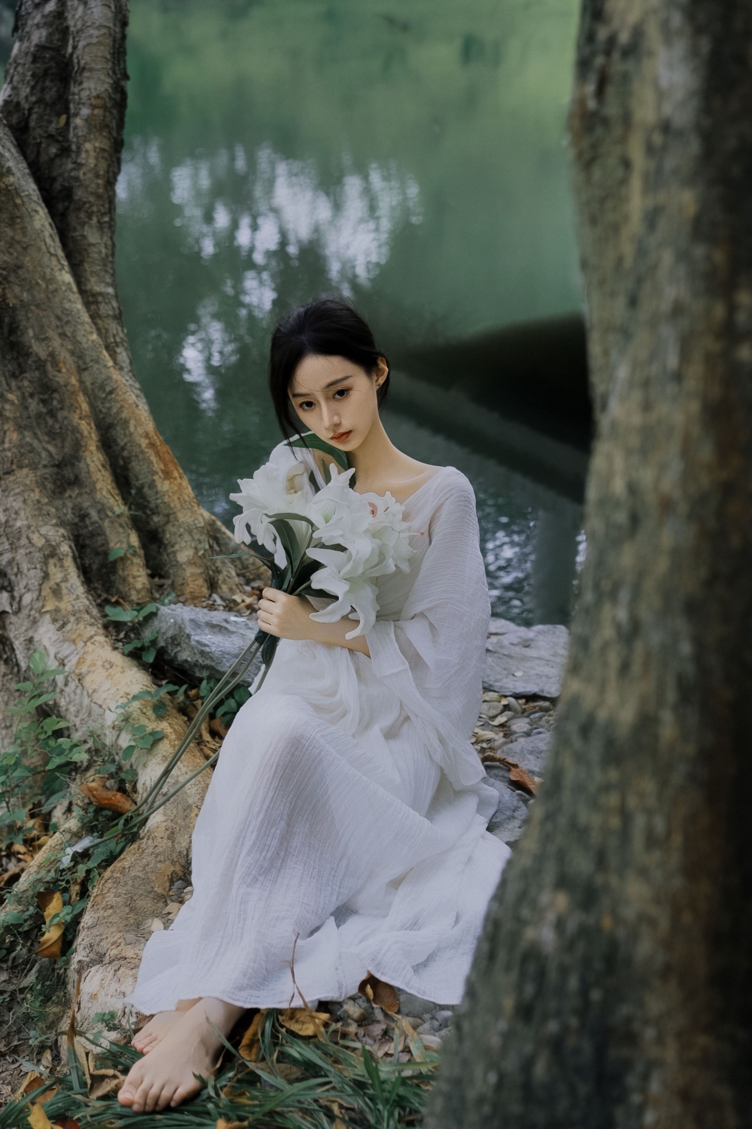 图片[4] - 《素衣清颜，留白成诗》[34P] - 机器猫次元 - 机器猫次元