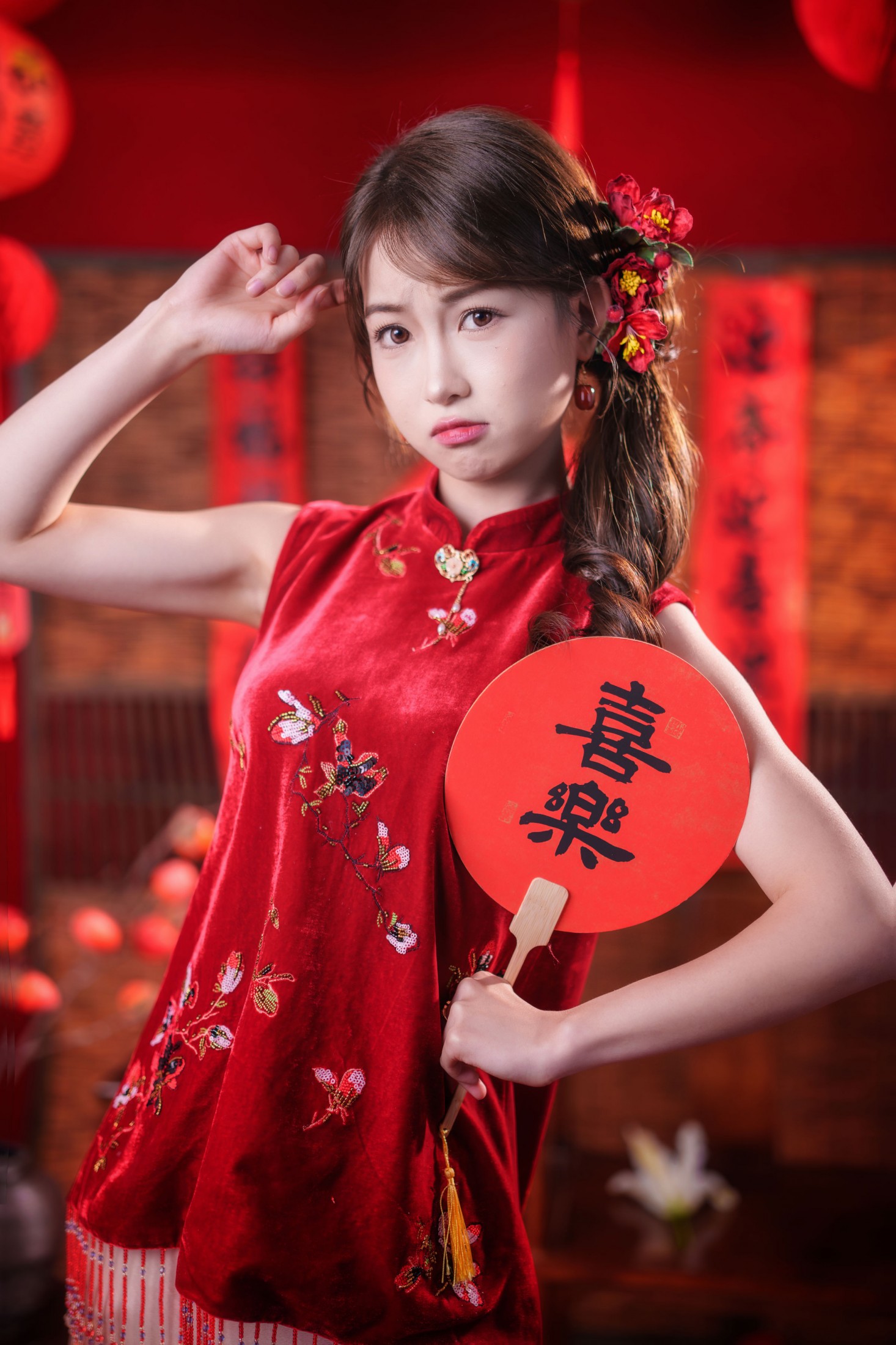 图片[4] - 小邱 - 《新年红衣女少女》[12P] - 机器猫次元 - 机器猫次元