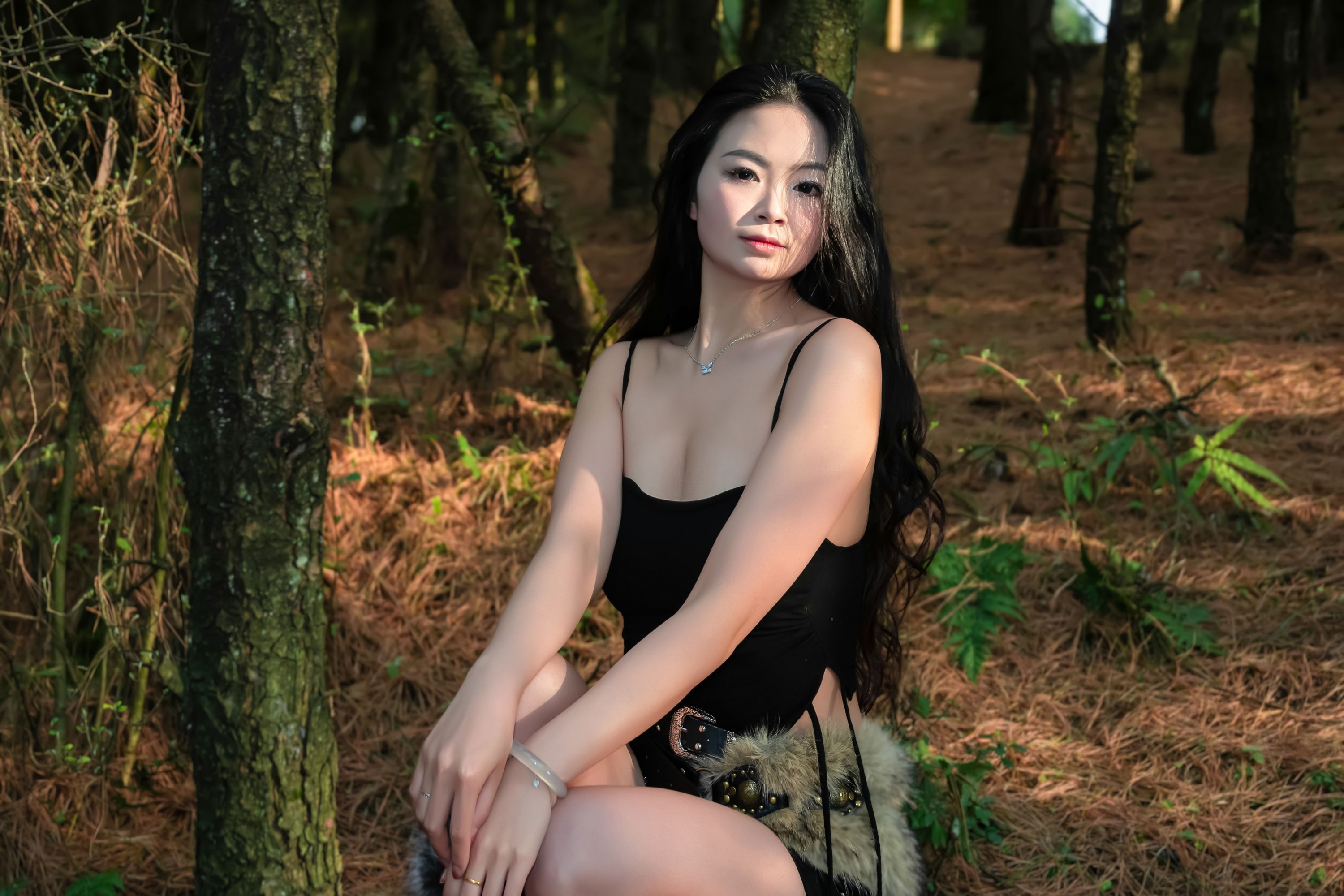 图片[3] - 《森林树丛黑色性感美女》[9P] - 机器猫次元 - 机器猫次元