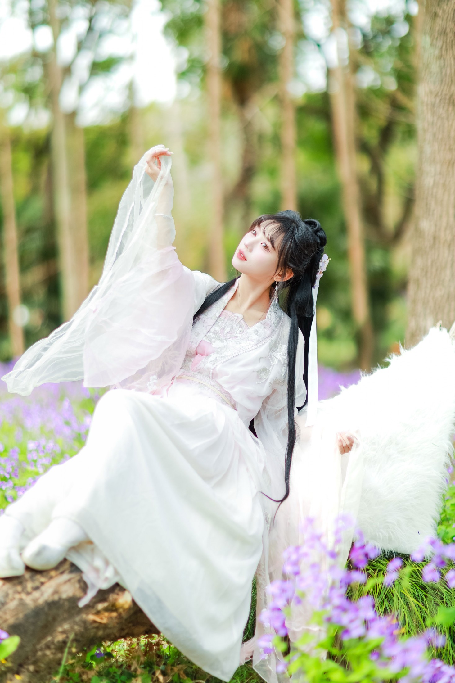 图片[2] - 《二月兰️白汉服丨坠入紫色雾境的国风仙女》[67P] - 机器猫次元 - 机器猫次元
