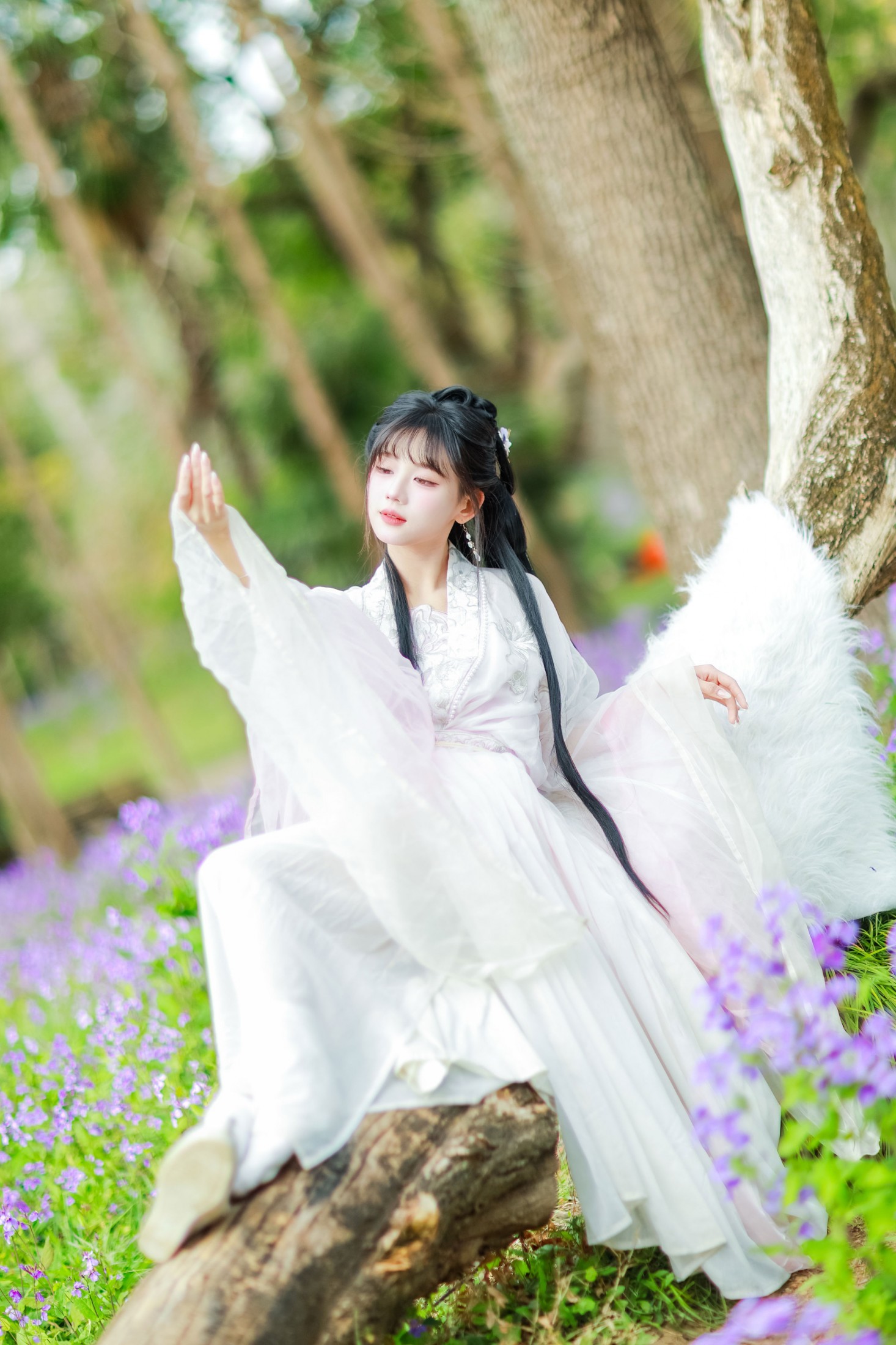 图片[6] - 《二月兰️白汉服丨坠入紫色雾境的国风仙女》[67P] - 机器猫次元 - 机器猫次元