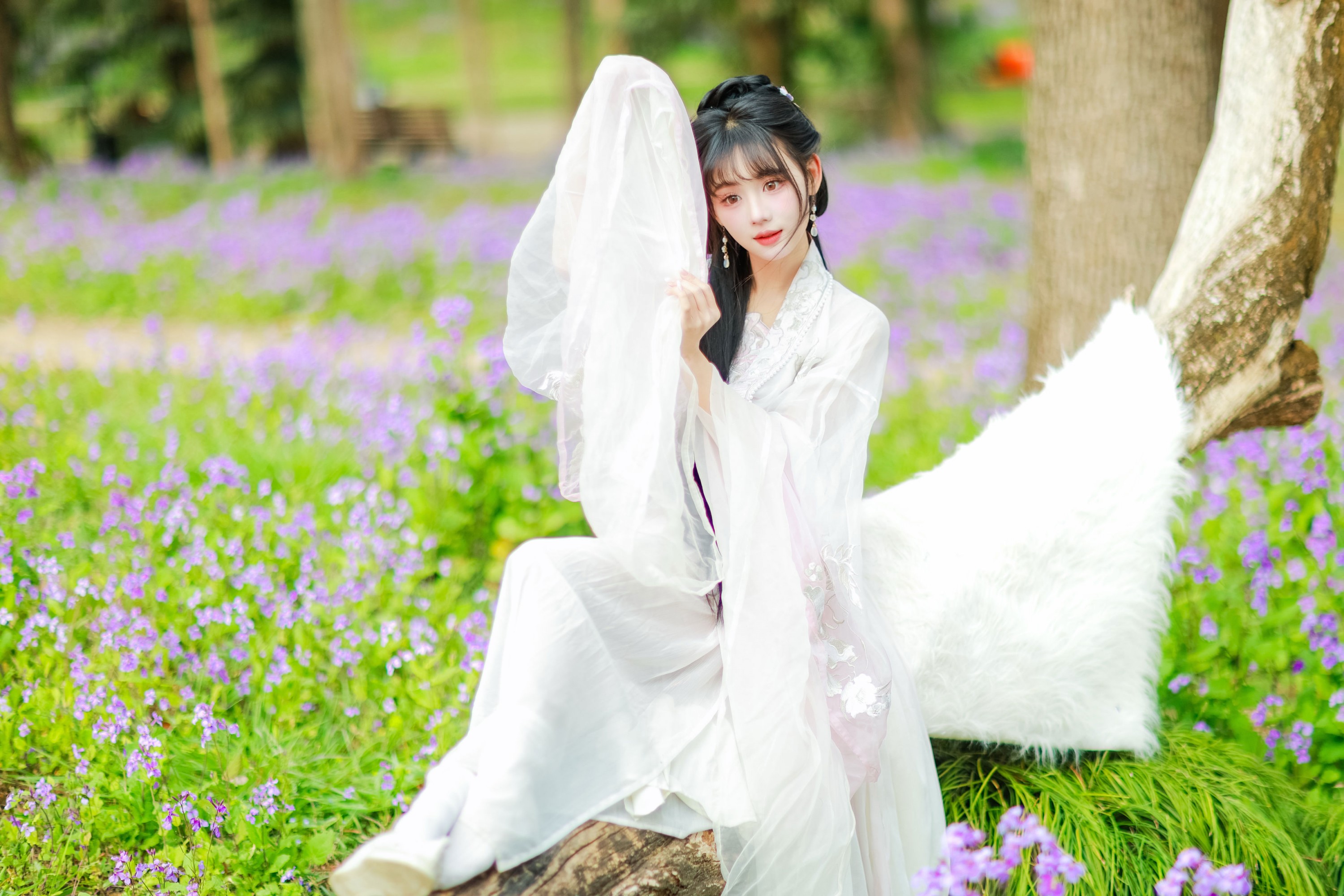 图片[8] - 《二月兰️白汉服丨坠入紫色雾境的国风仙女》[67P] - 机器猫次元 - 机器猫次元
