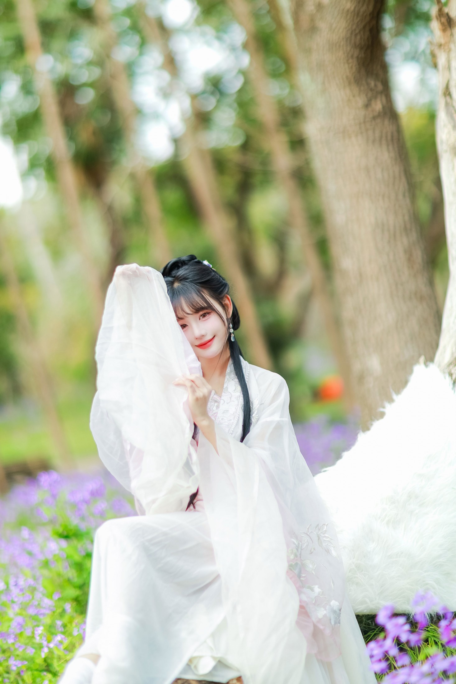 图片[4] - 《二月兰️白汉服丨坠入紫色雾境的国风仙女》[67P] - 机器猫次元 - 机器猫次元