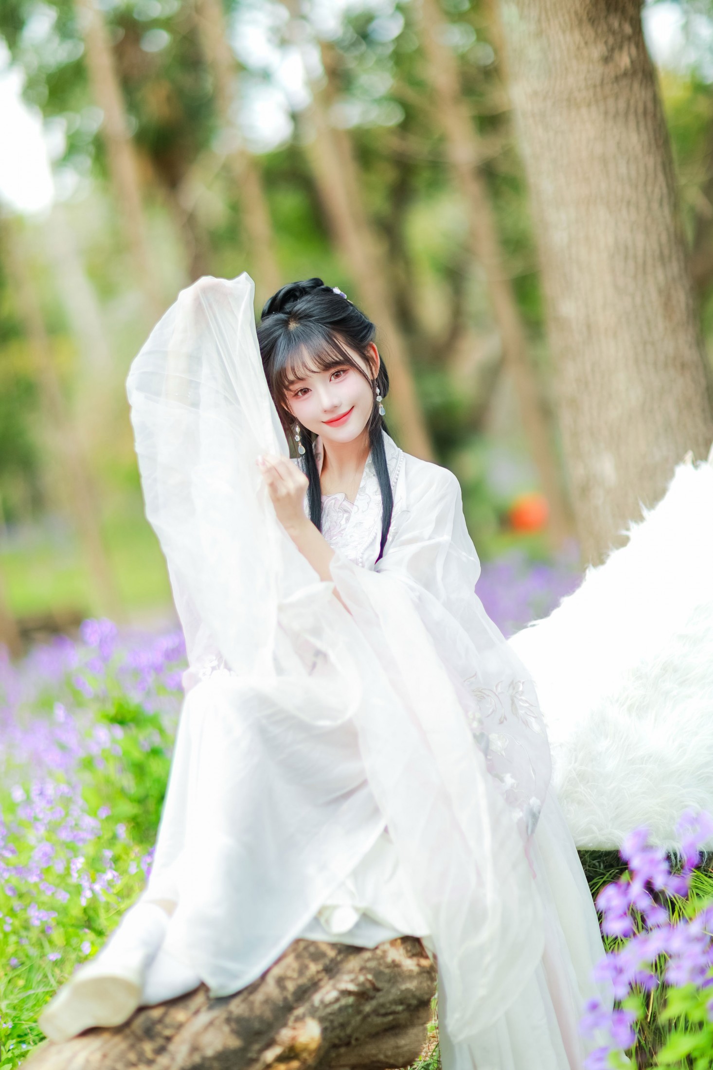 图片[5] - 《二月兰️白汉服丨坠入紫色雾境的国风仙女》[67P] - 机器猫次元 - 机器猫次元