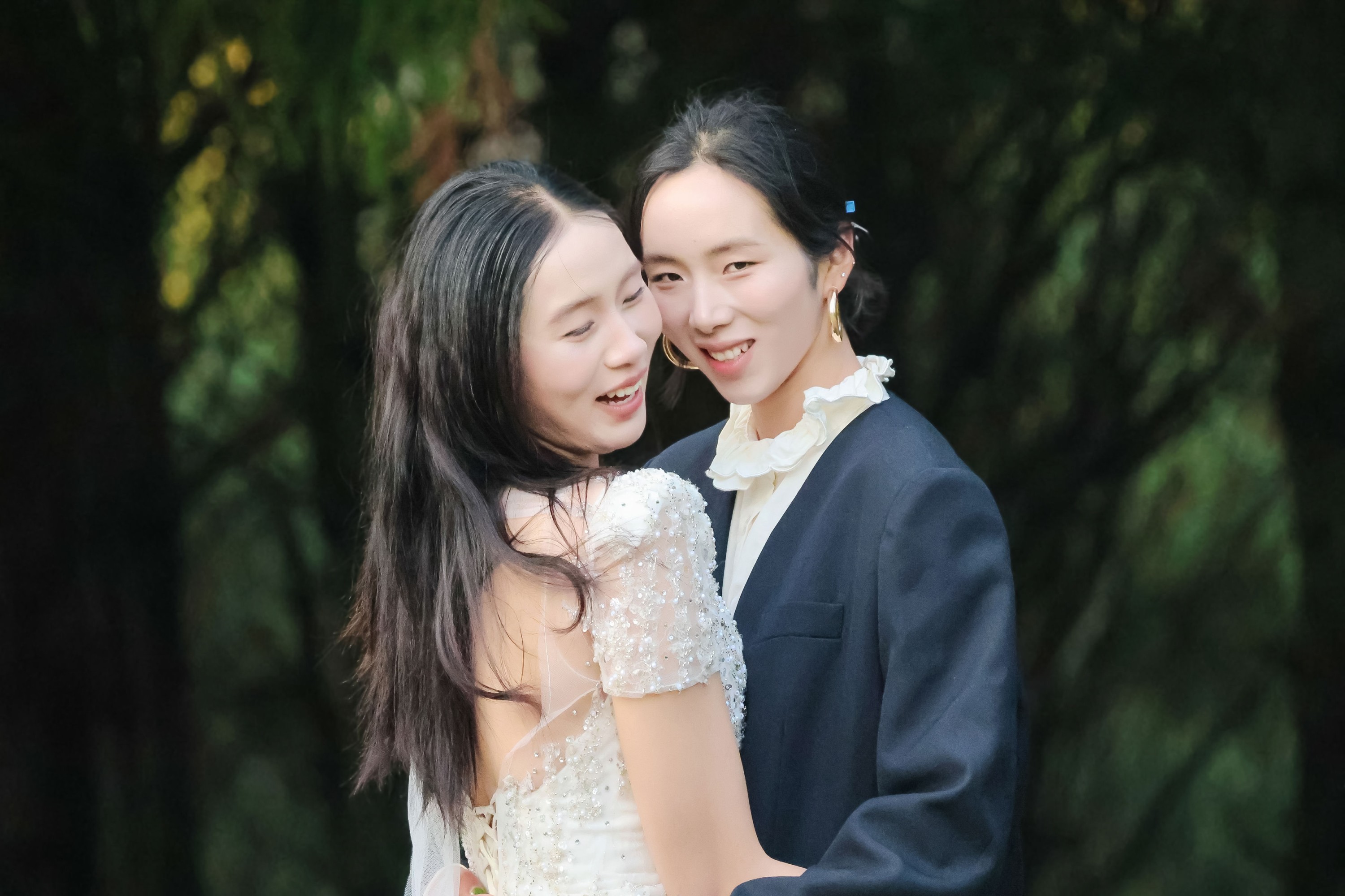 图片[5] - 《野外森林夕阳户外模特白色婚纱姐妹合照两位美女》[15P] - 机器猫次元 - 机器猫次元