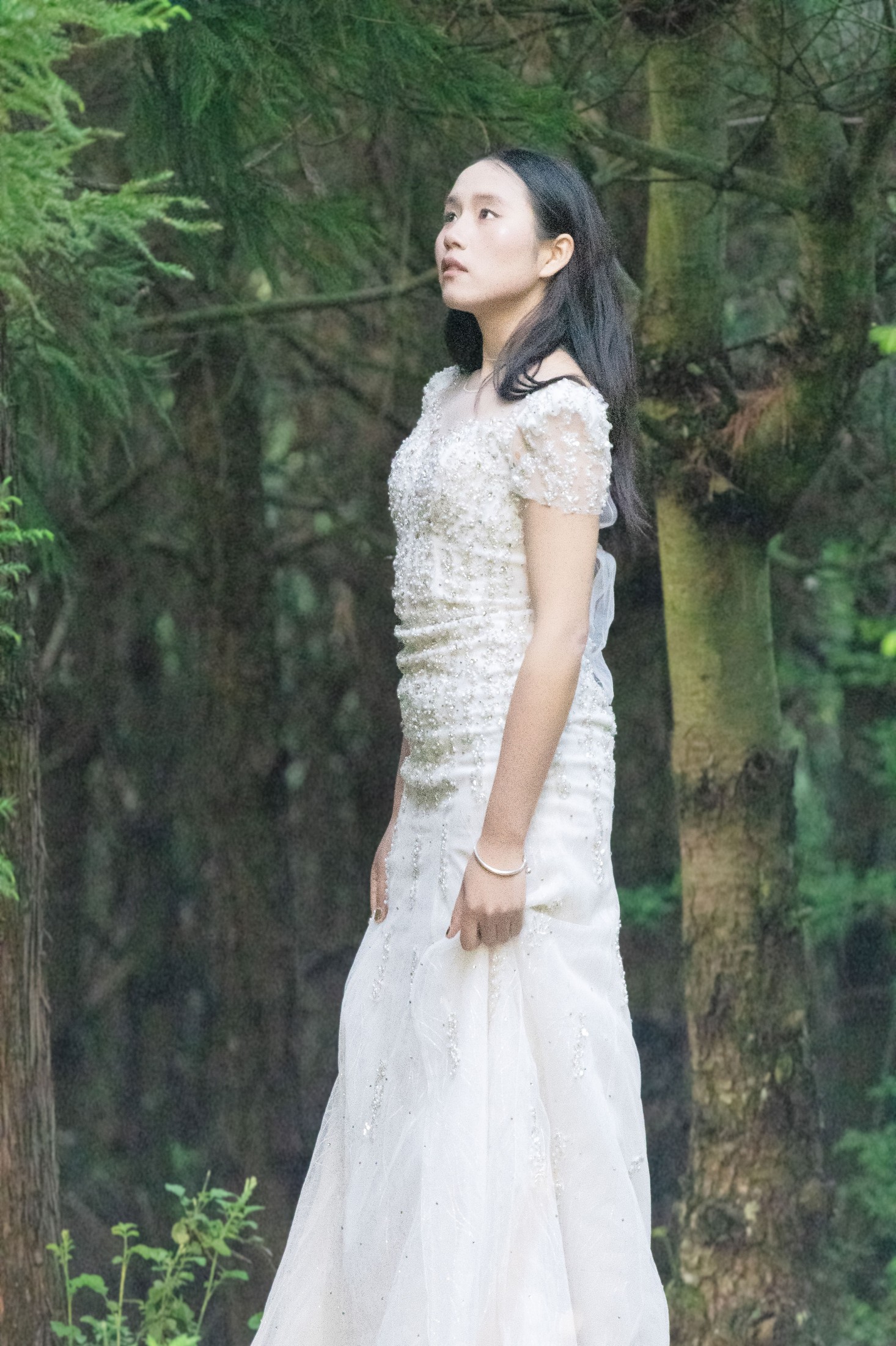 图片[8] - 《野外森林夕阳户外模特白色婚纱美女》[12P] - 机器猫次元 - 机器猫次元