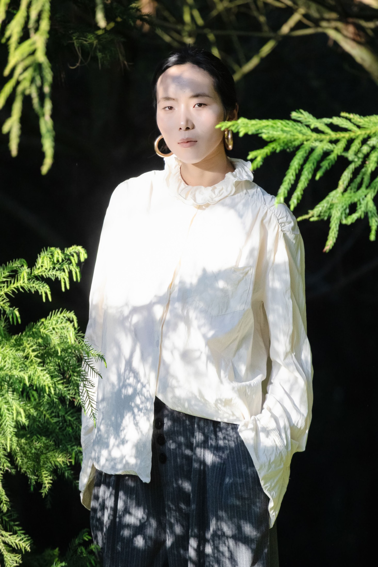 图片[7] - 《野外森林夕阳户外模特黑外套白衣黑裤美女》[24P] - 机器猫次元 - 机器猫次元