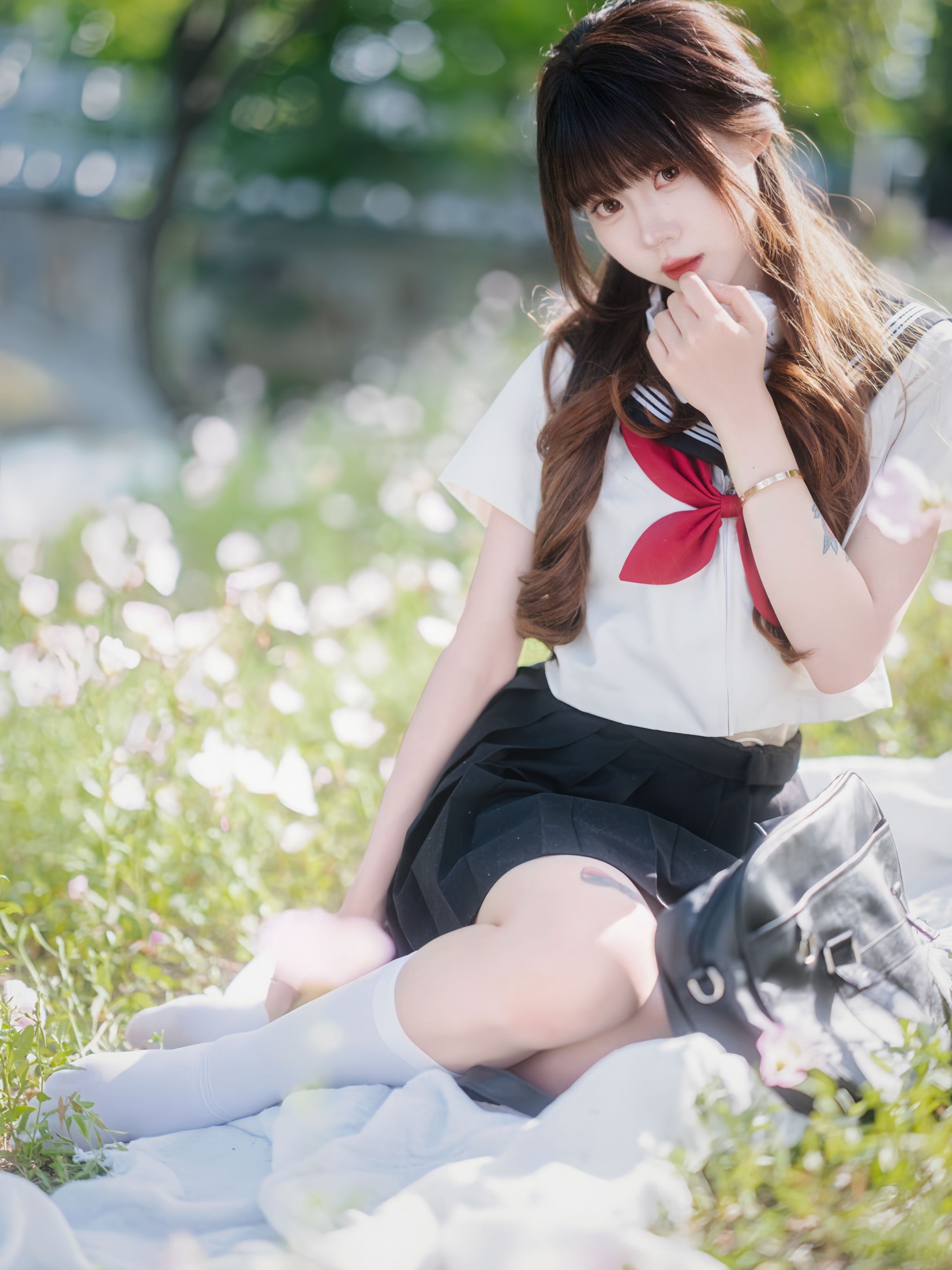图片[1] - 《月见花海JK少女》[50P] - 机器猫次元 - 机器猫次元