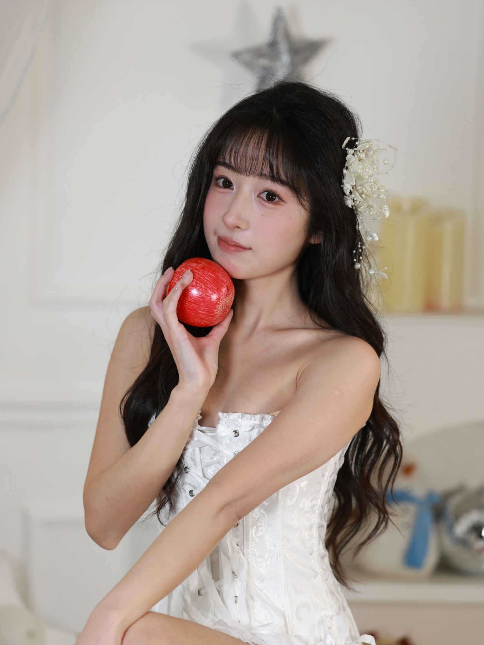 图片[1] - 《苗苗 圣诞白裙》[52P] - 机器猫次元 - 机器猫次元