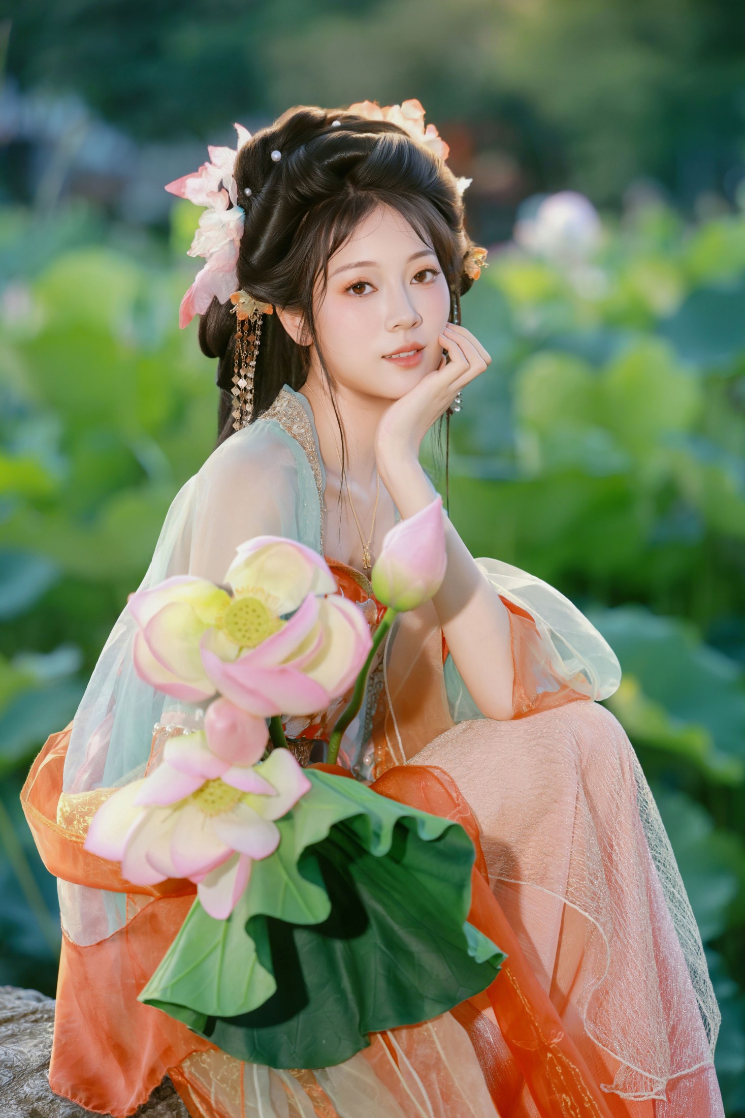 图片[1] - 《荷风送香，仙裙摇曳，赴一场夏日荷塘之约》[9P] - 机器猫次元 - 机器猫次元