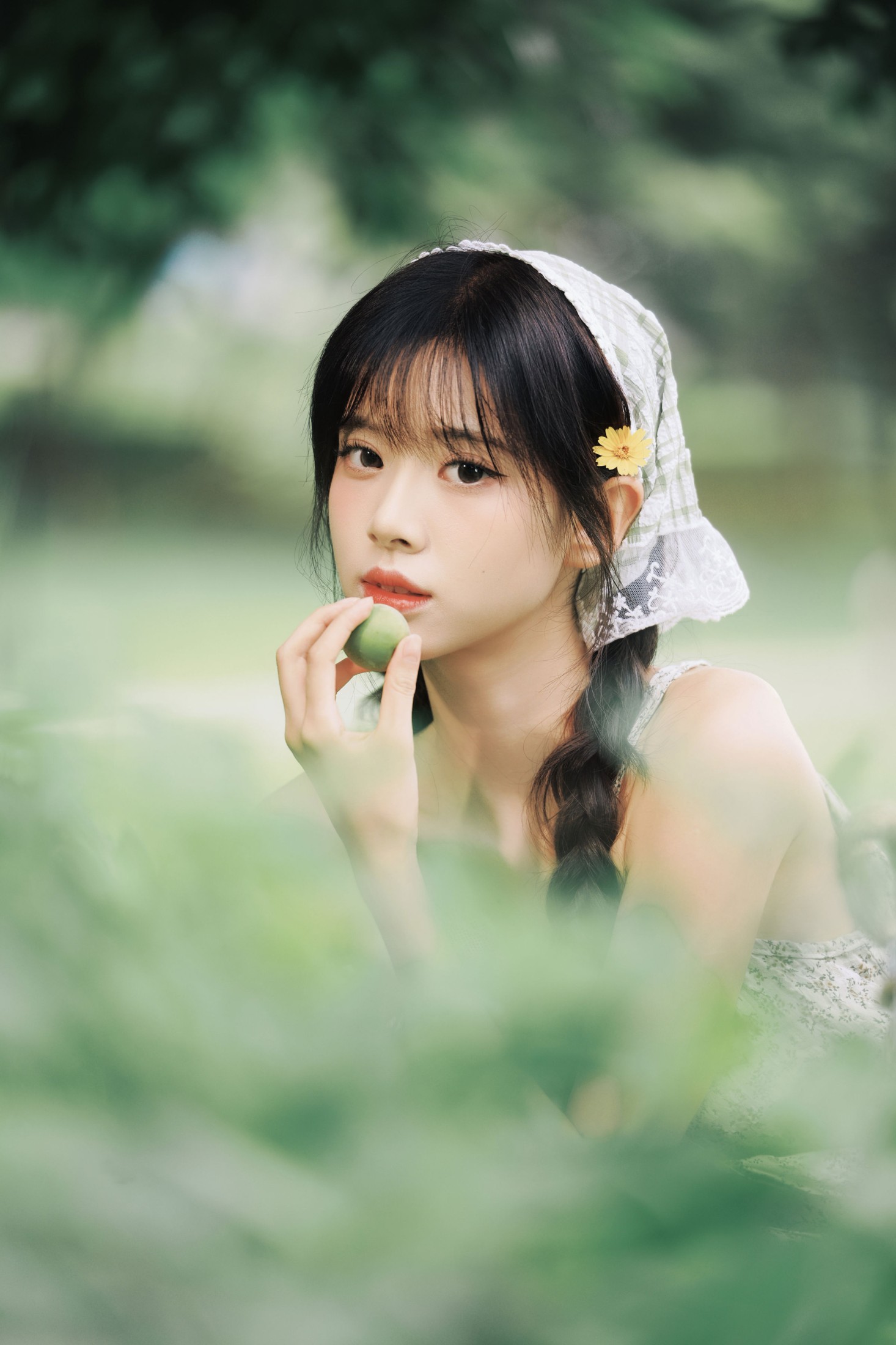 图片[1] - 《绿野森林｜少女田园系碎花裙写真》[12P] - 机器猫次元 - 机器猫次元