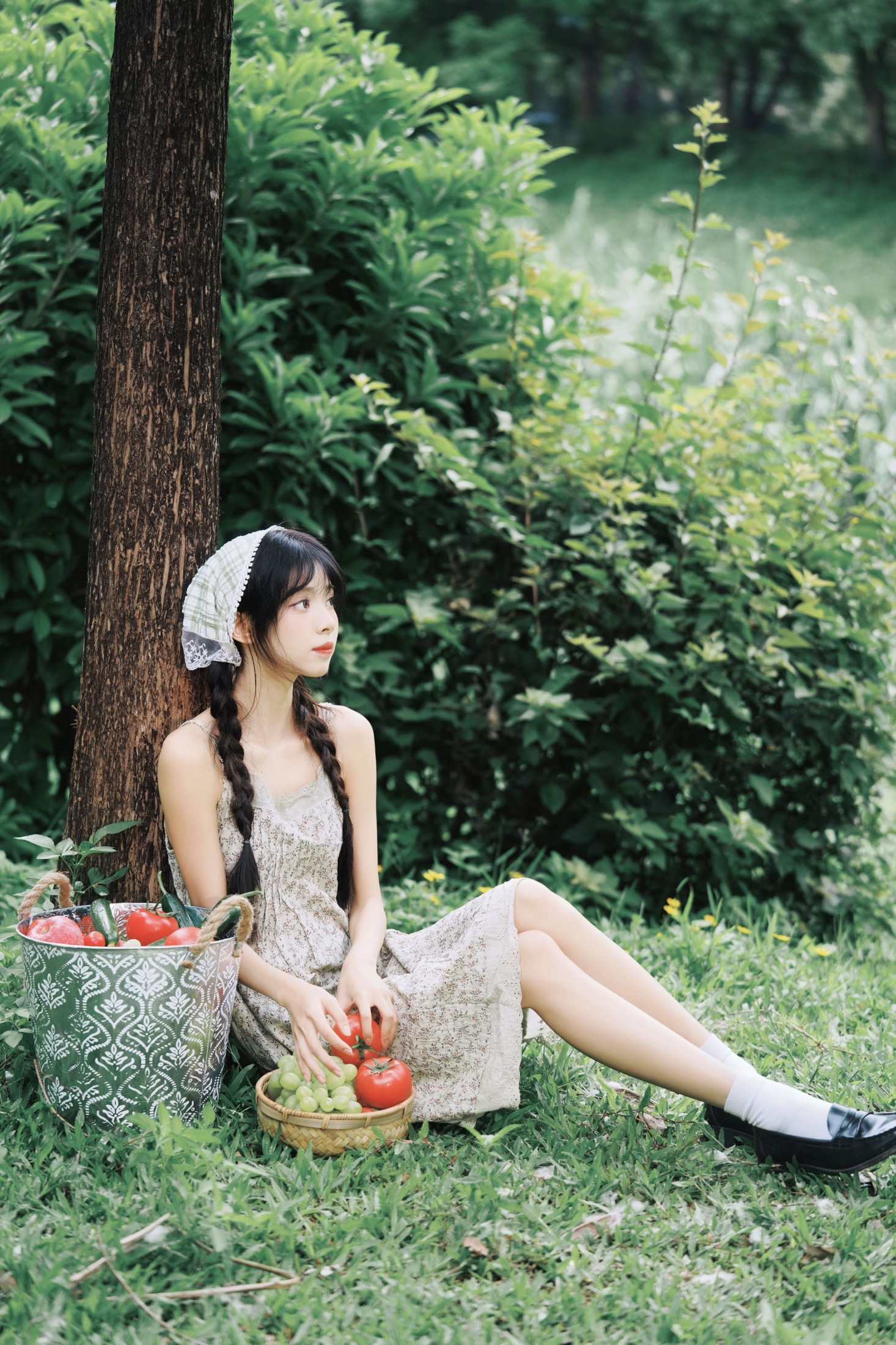 图片[6] - 《绿野森林｜少女田园系碎花裙写真》[12P] - 机器猫次元 - 机器猫次元