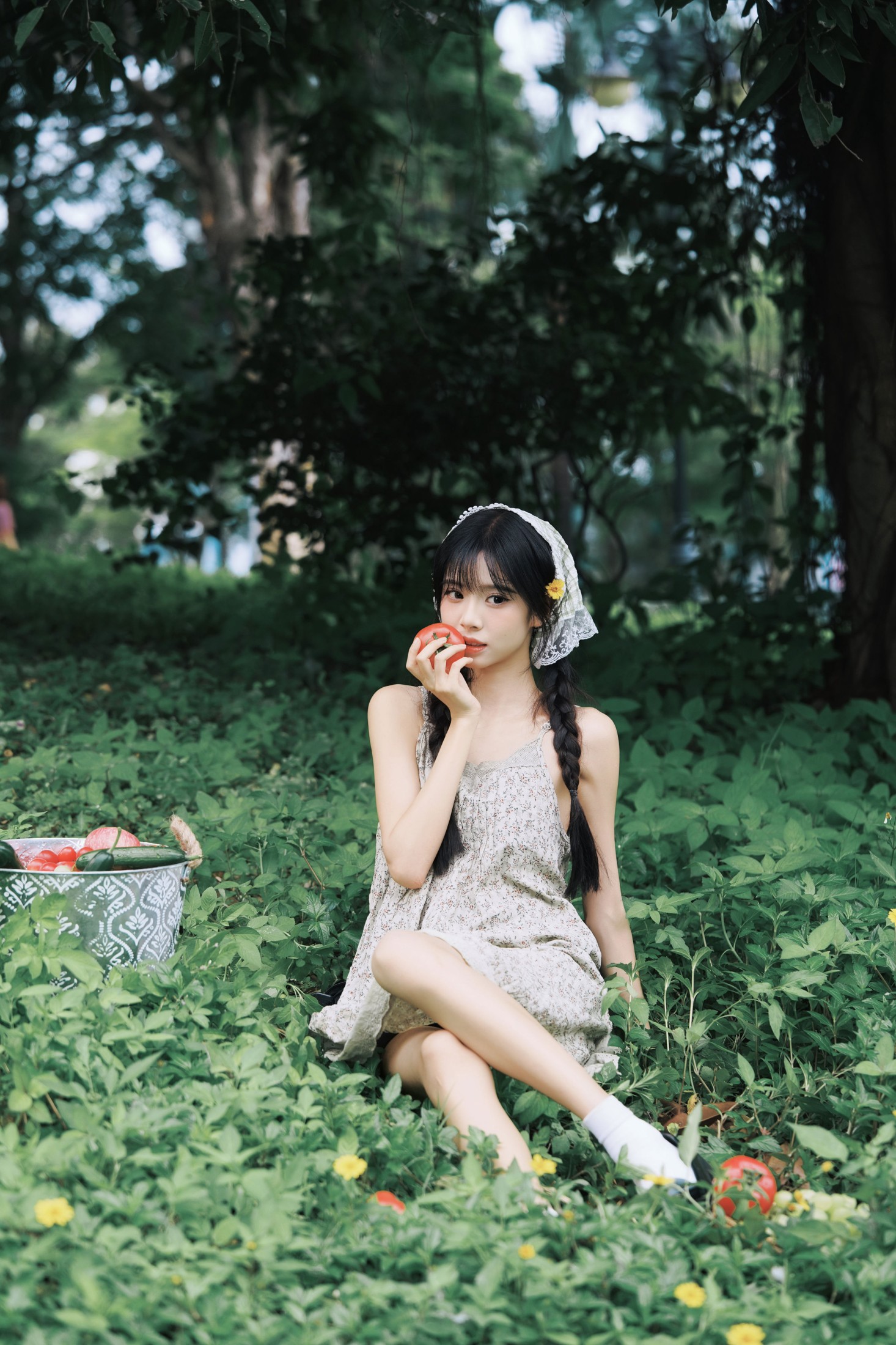 图片[4] - 《绿野森林｜少女田园系碎花裙写真》[12P] - 机器猫次元 - 机器猫次元