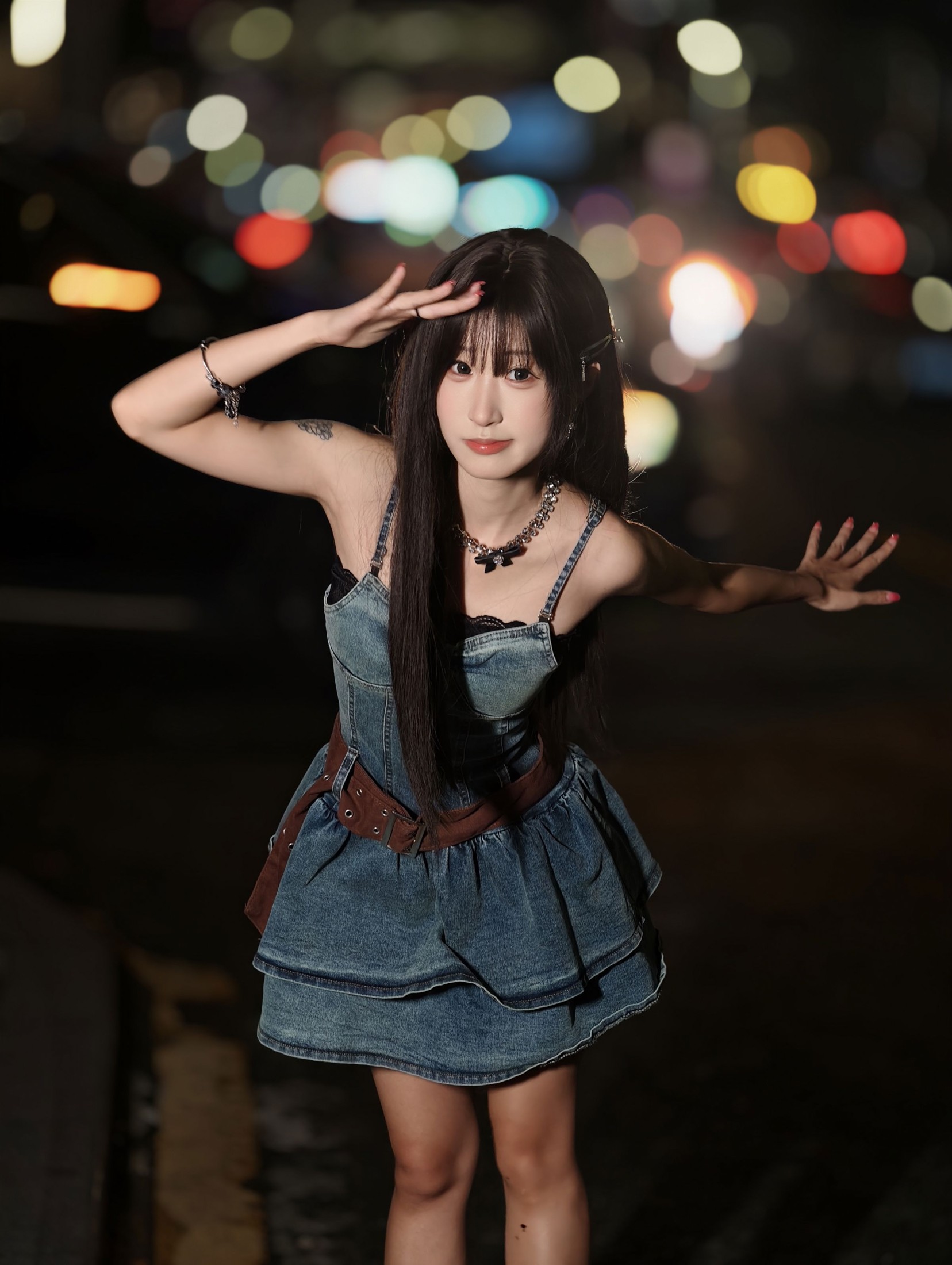 图片[1] - 《夜景街拍甜妹》[10P] - 机器猫次元 - 机器猫次元