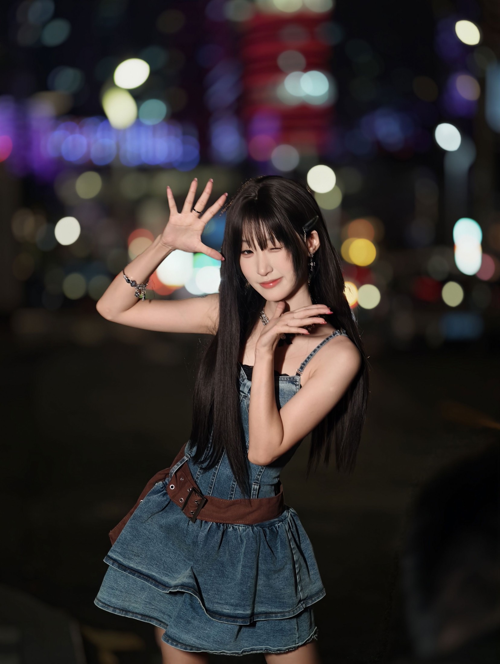 图片[2] - 《夜景街拍甜妹》[10P] - 机器猫次元 - 机器猫次元