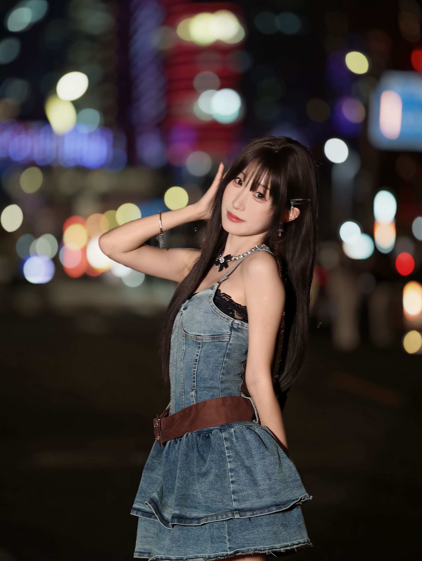 图片[4] - 《夜景街拍甜妹》[10P] - 机器猫次元 - 机器猫次元