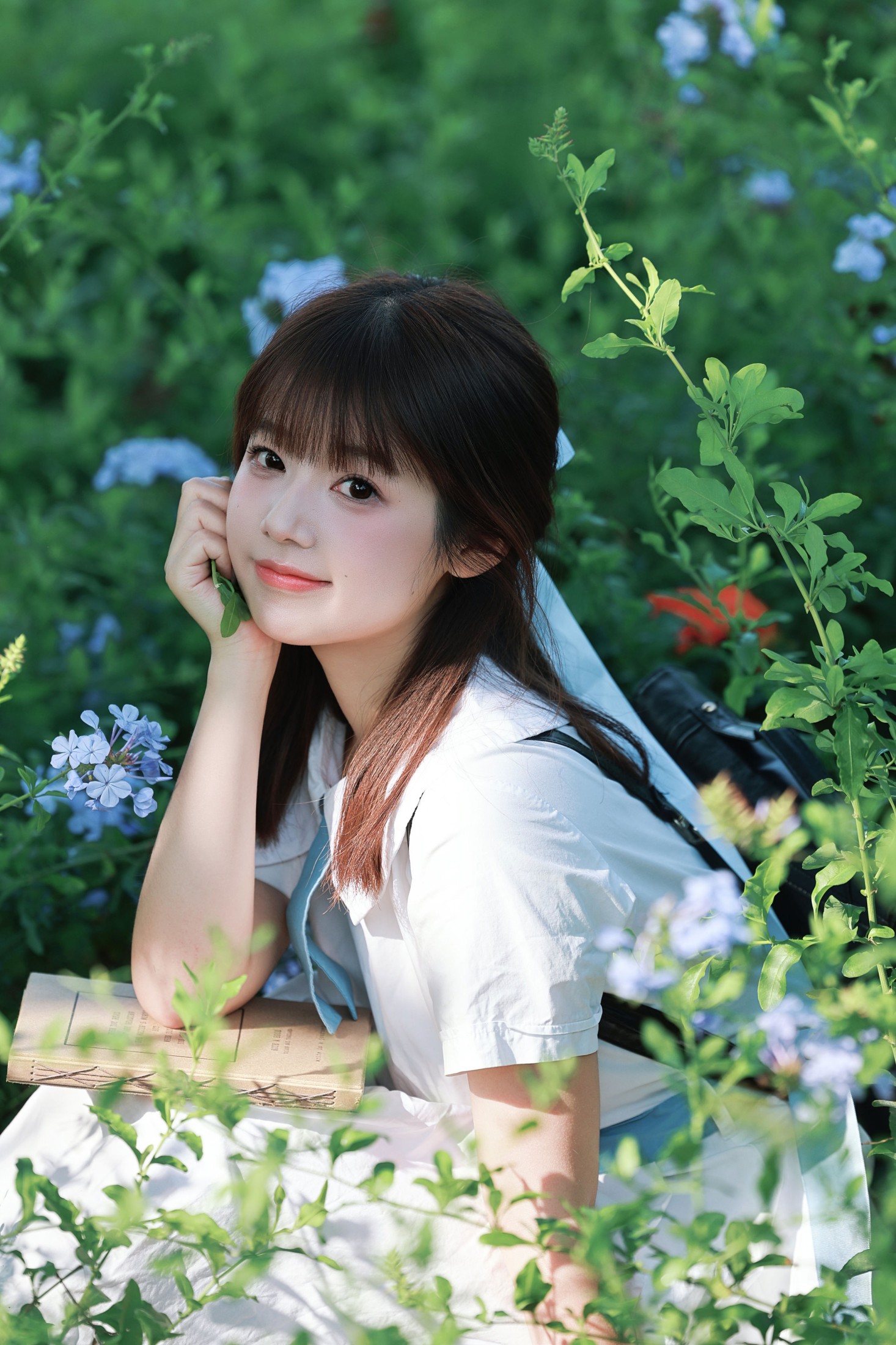图片[6] - 《蓝雪花里的 JK 少女，藏着夏天的心事》[19P] - 机器猫次元 - 机器猫次元
