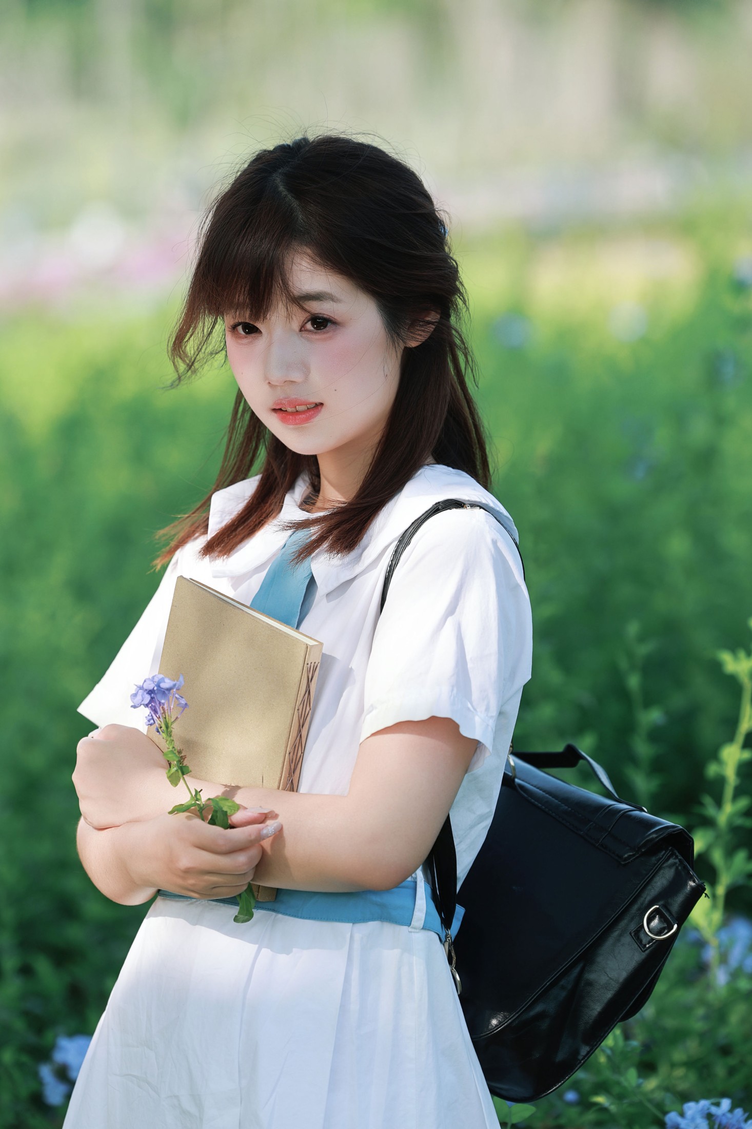 图片[5] - 《蓝雪花里的 JK 少女，藏着夏天的心事》[19P] - 机器猫次元 - 机器猫次元