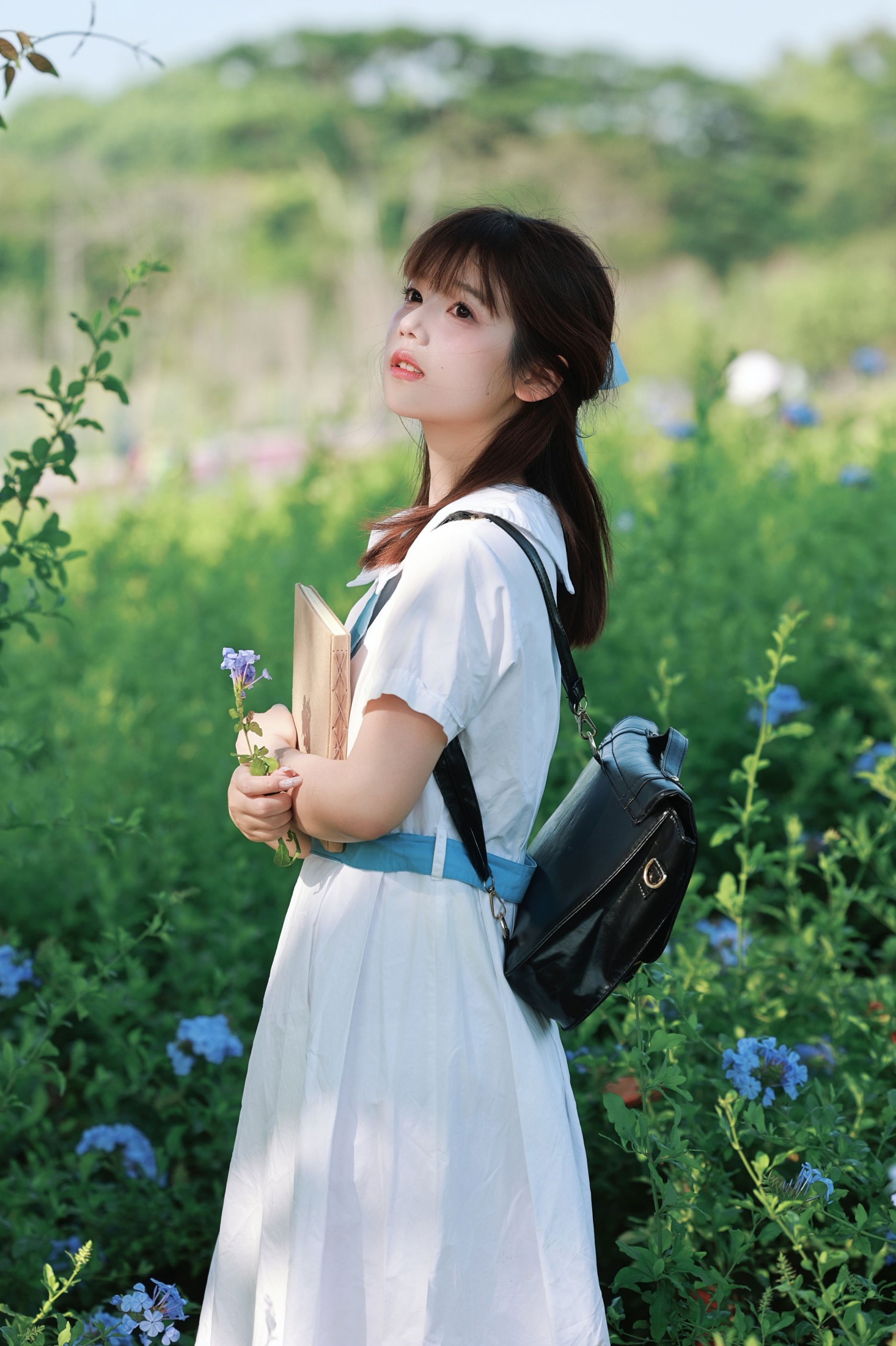 图片[4] - 《蓝雪花里的 JK 少女，藏着夏天的心事》[19P] - 机器猫次元 - 机器猫次元
