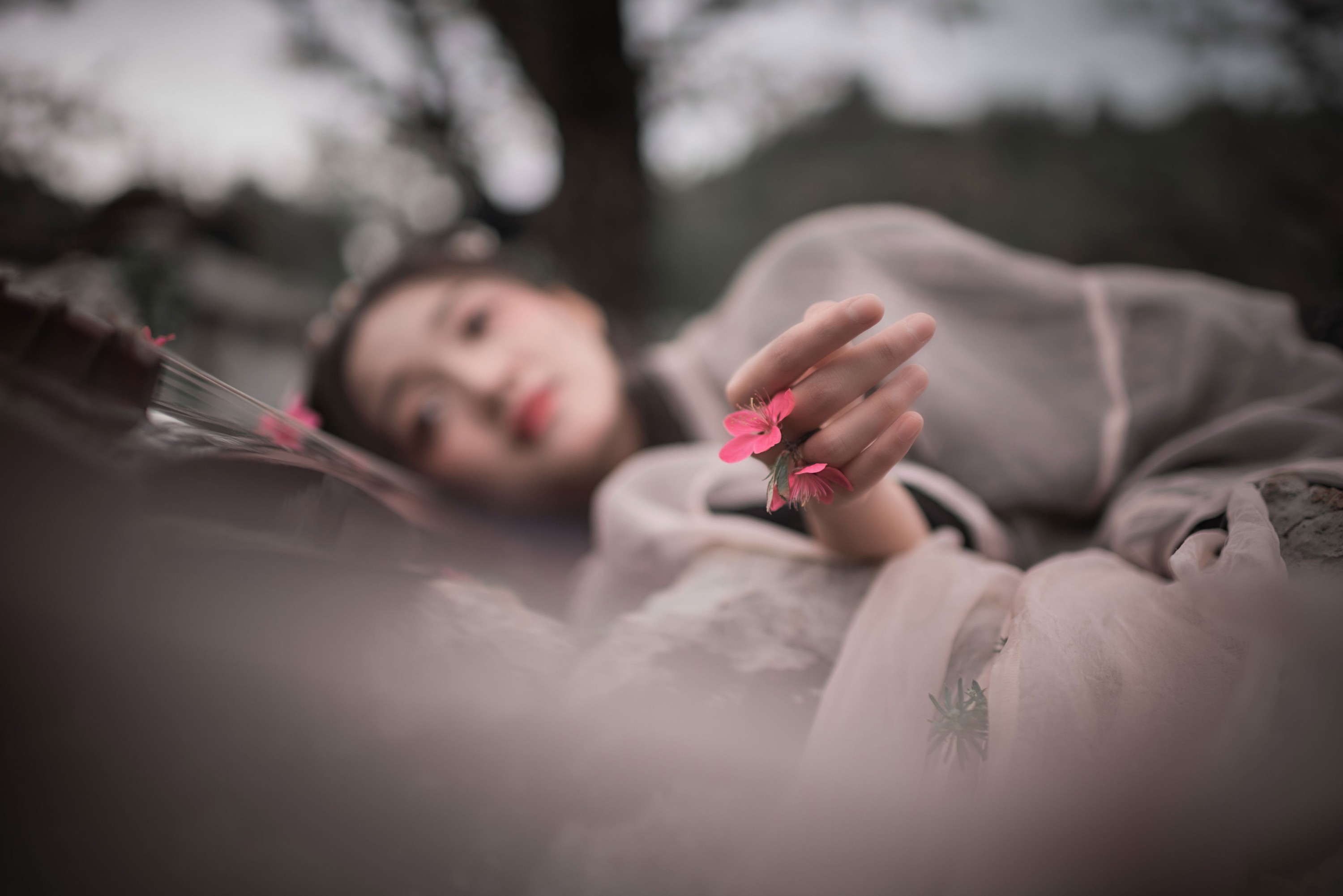 图片[1] - 《落花枕琴，醉卧山林》[11P] - 机器猫次元 - 机器猫次元