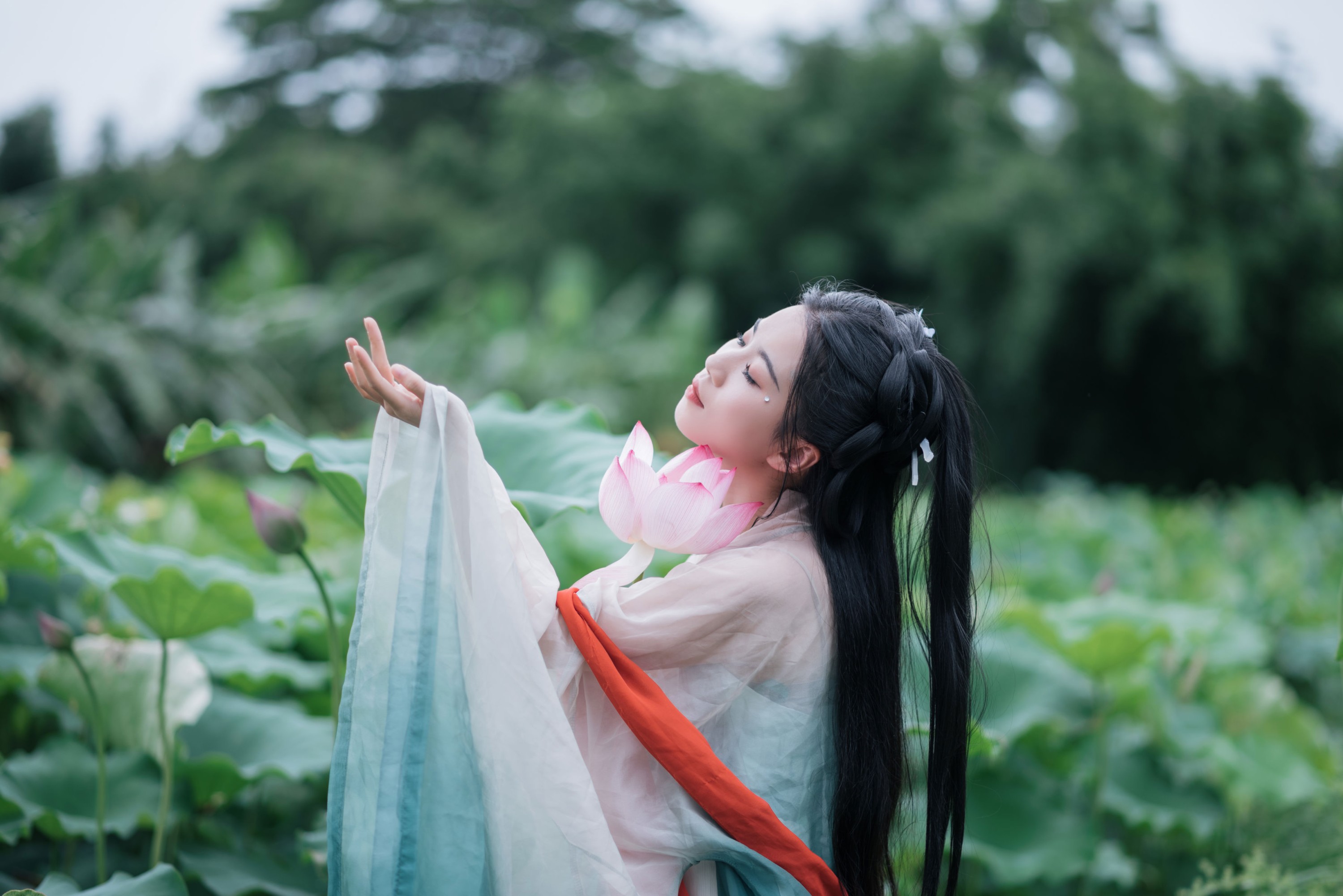 图片[5] - 《荷塘深处，邂逅一袭宋韵温柔》[13P] - 机器猫次元 - 机器猫次元