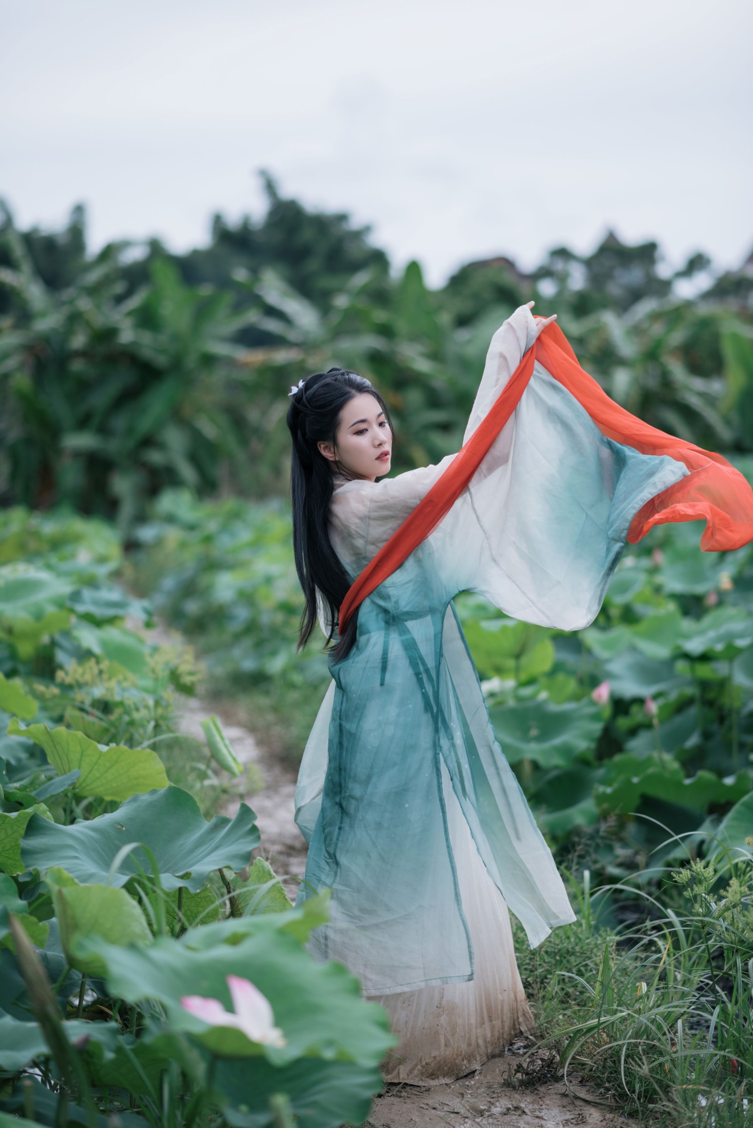图片[4] - 《荷塘深处，邂逅一袭宋韵温柔》[13P] - 机器猫次元 - 机器猫次元