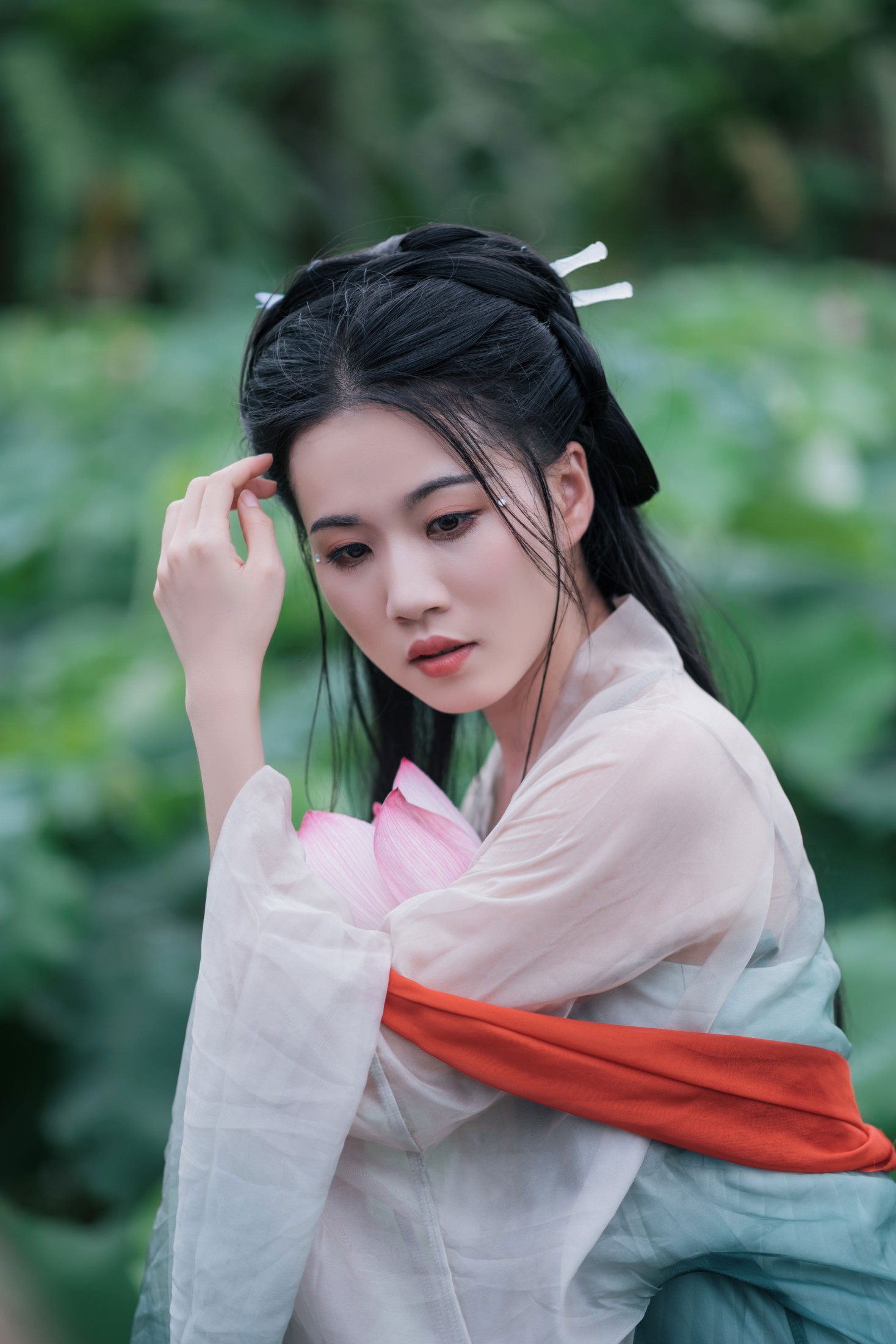 图片[3] - 《荷塘深处，邂逅一袭宋韵温柔》[13P] - 机器猫次元 - 机器猫次元