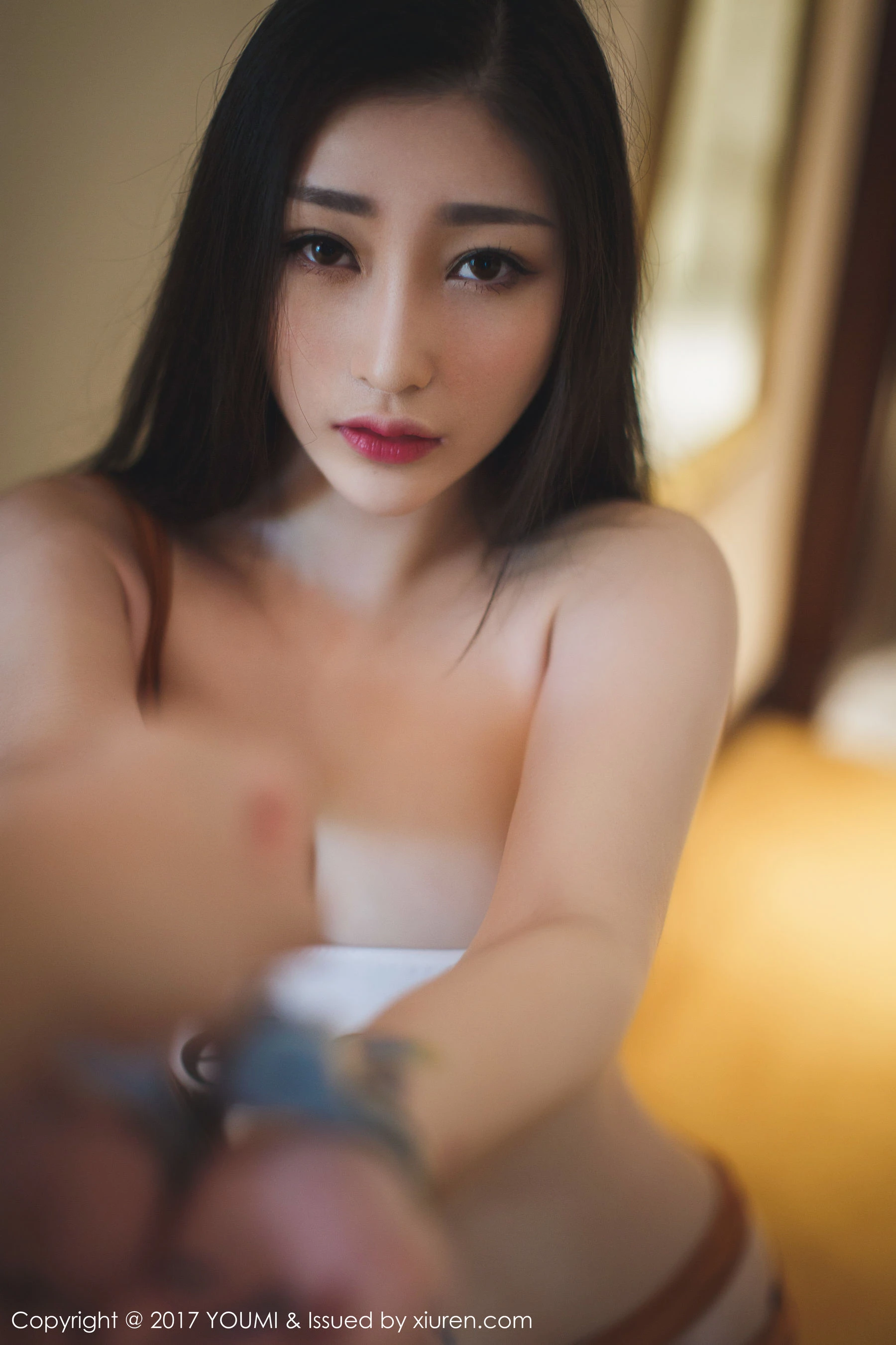 图片[3] - 妲己_Toxic《SM手铐制服诱惑+半透蕾丝吊带》 尤蜜荟YouMi Vol.077 - 机器猫次元 - 机器猫次元
